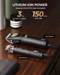 GLAKER cordless professional clippers for cord-free flexibility during styling