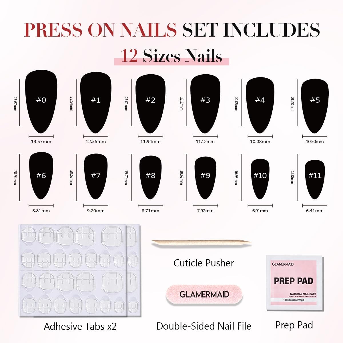 GLAMERMAID reusable false nails kit for at‑home manicure