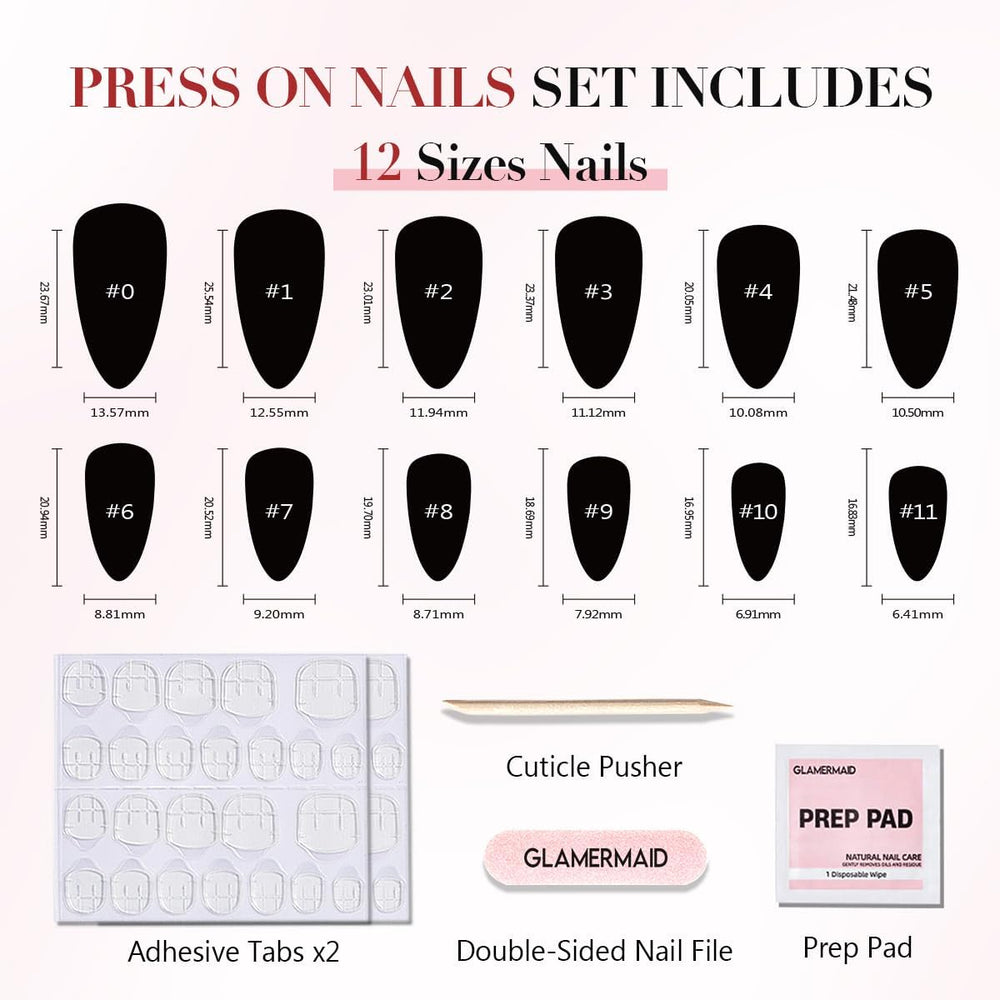 GLAMERMAID reusable false nails kit for at‑home manicure