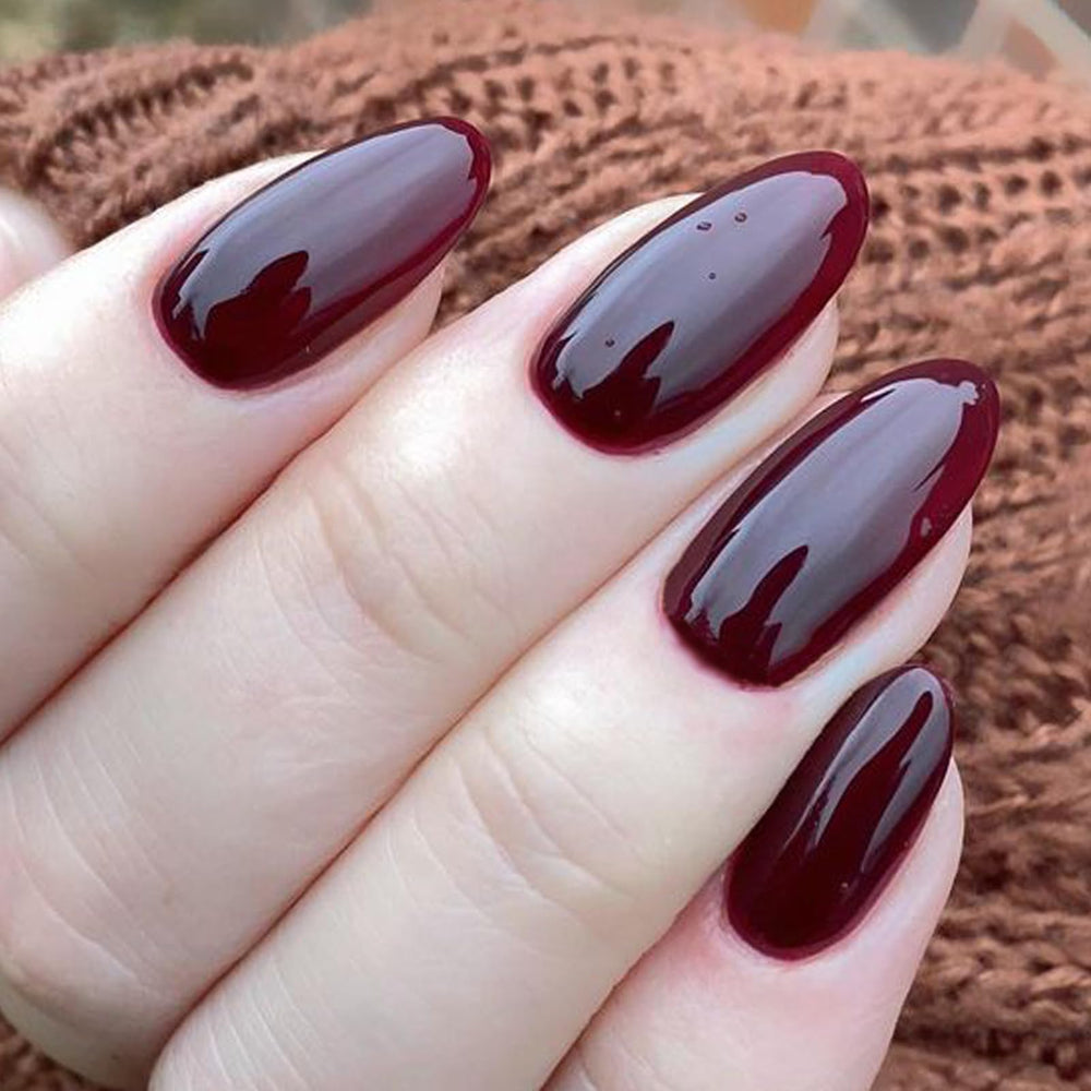 Glamermaid burgundy gothic nails offering bold nail art inspiration.