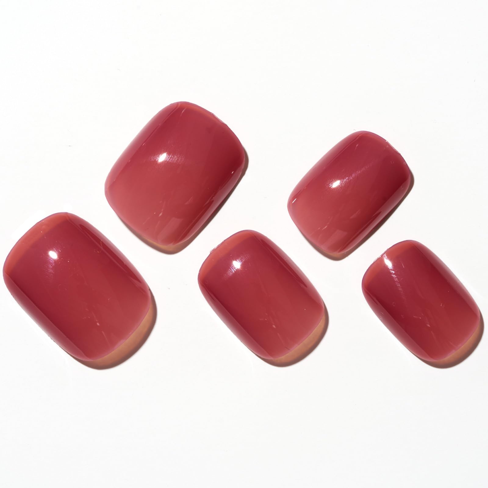 GLAMERMAID uñas burgundy cuadradas para un look elegante y duradero