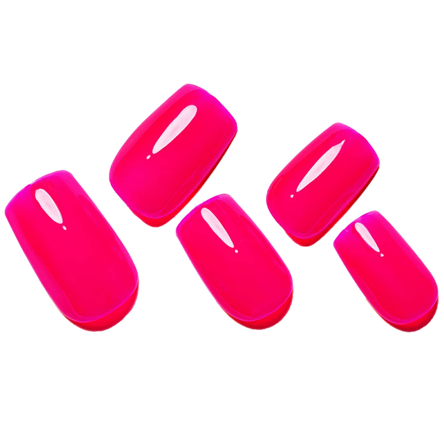 GLAMERMAID uñas pegadas forma cuadrada mediana para estilo moderno.