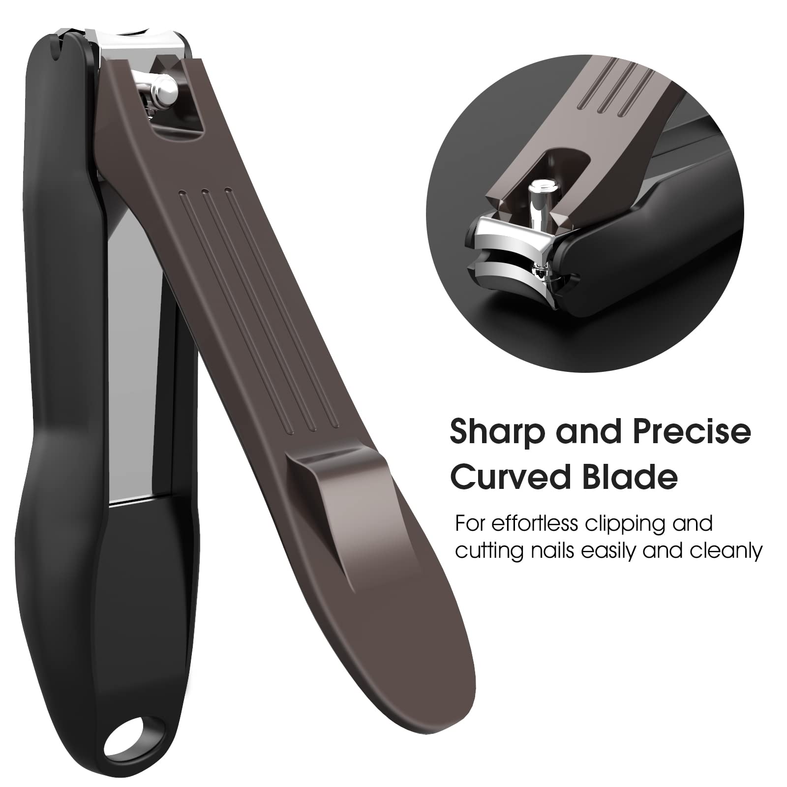 GLAMFIELDS small fingernail clipper with curved blade for clean edges.