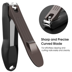 GLAMFIELDS small fingernail clipper with curved blade for clean edges.