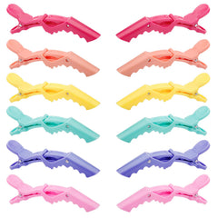 GLAMFIELDS pinzas cocodrilo 12 piezas para seccionar el cabello con dientes anchos.