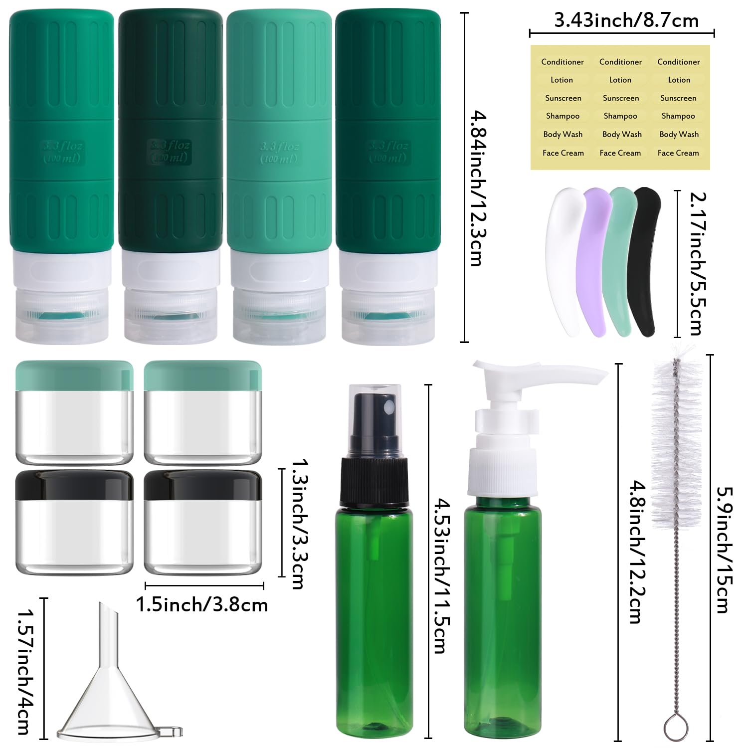 GLAMFIELDS travel bottle spray bottle for quick, even application while traveling.