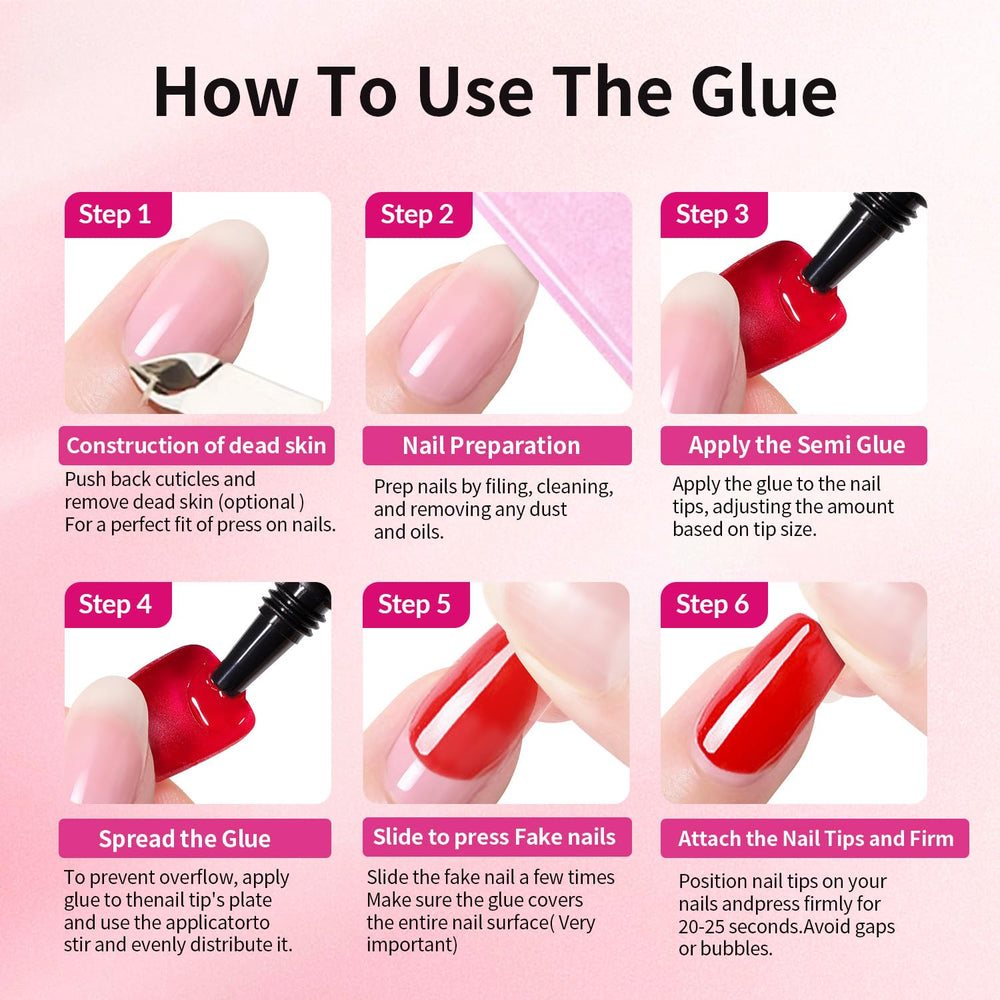 Glamhalo pegamento uñas duradero para uso diario y actividades