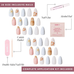 Glamnetic Estrella Marina: kit 30 uñas, tallas variadas para ajuste perfecto.