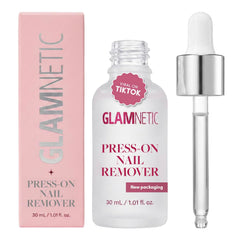 Glamnetic Remover: botella de serum sin olor para retirar uñas de forma suave.