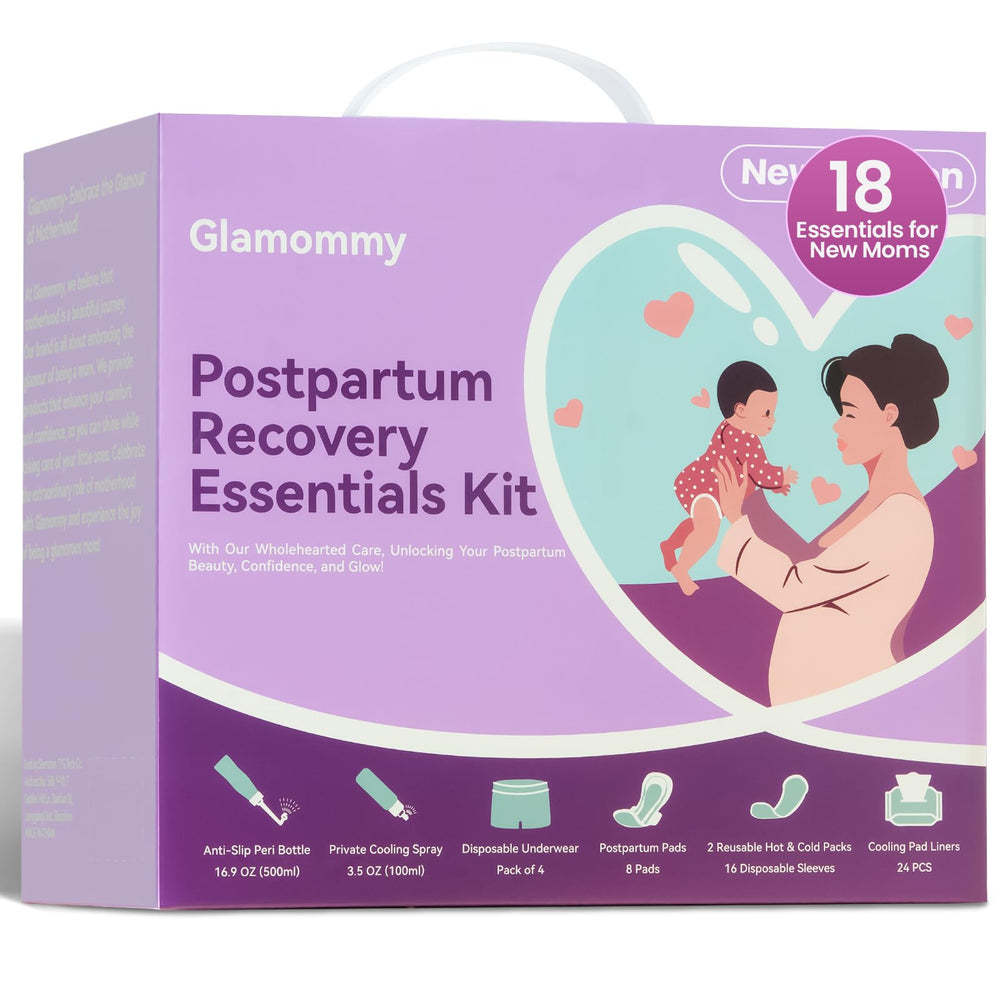 Glamommy 17oz peri bottle for gentle cleansing after delivery.