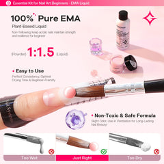 Glamonade acrylic powders provide smooth consistency for durable fills.