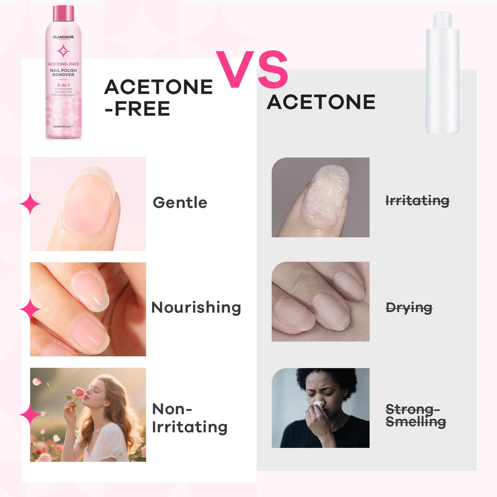 Glamonade aceite rosa y aloe para uñas suaves tras remover.