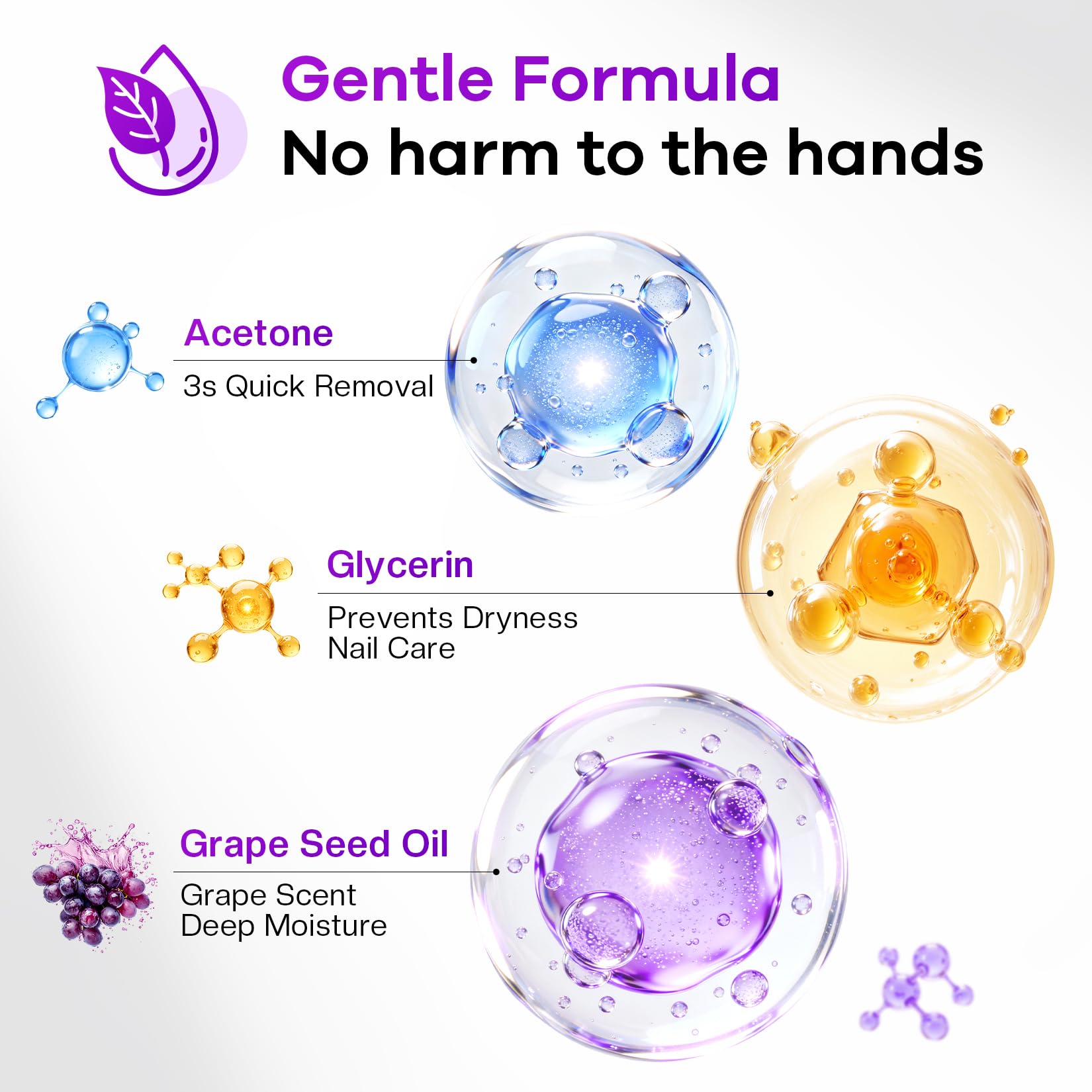 Detalle de aplicación en uñas con Glamonade para remover esmalte paso a paso.