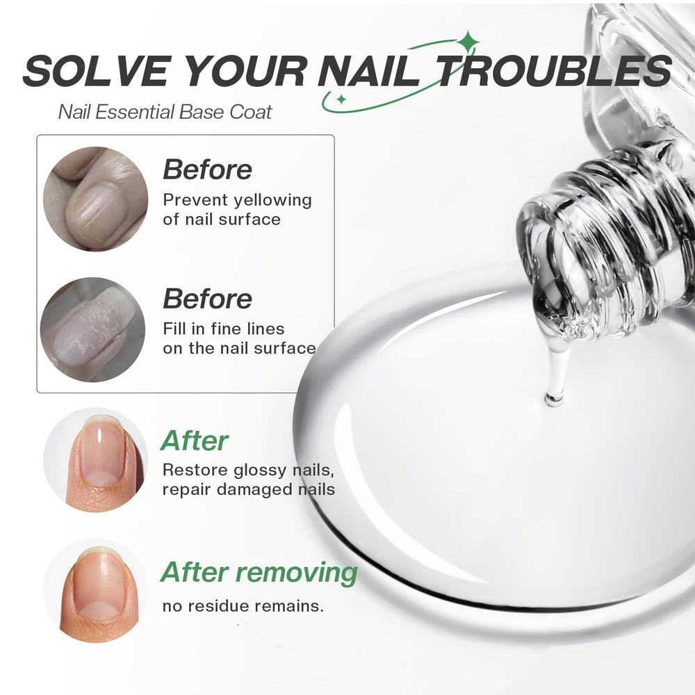 Glamonade Base Coat Clear quick-dry finish for faster manicures and durable color.