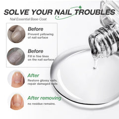Glamonade Base Coat Clear quick-dry finish for faster manicures and durable color.