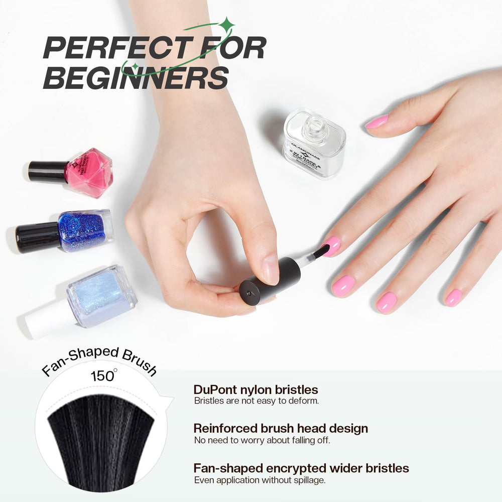 Glamonade Base Top Coat ideal for at-home manicure setup