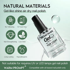 Glamonade clear top coat brush application shows quick-dry protection.