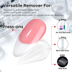 Gentle formula protects natural nails during removal