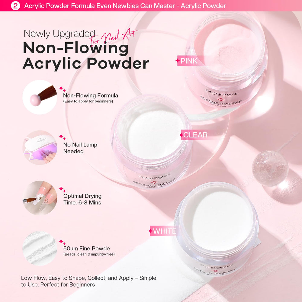 Glamonade LED lamp delivers quick 30-second cures for a glossy finish.