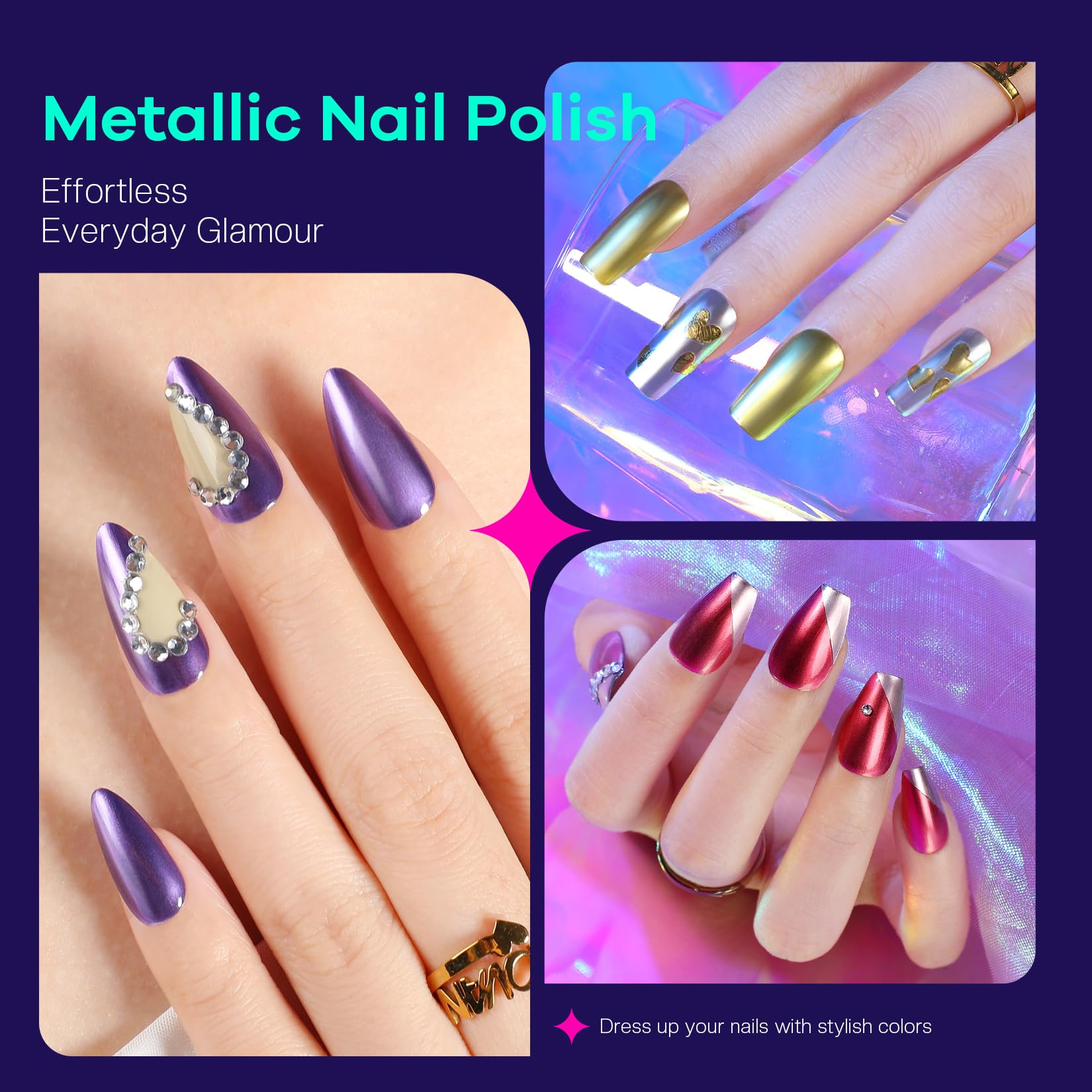 Glamonade esmalte fácil de remover sin dañar las uñas.