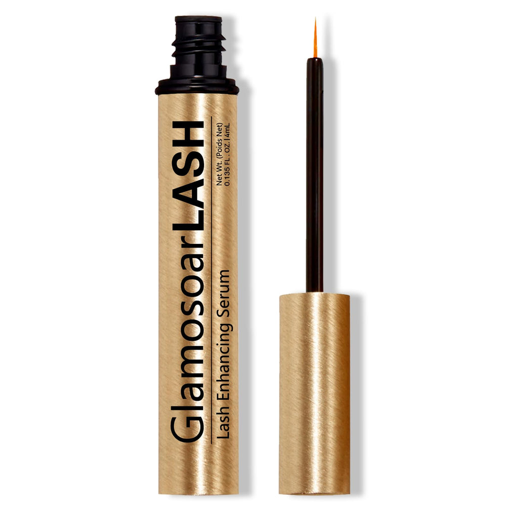 Glamosoar Lash Serum moisturizing formula provides smoother glide.