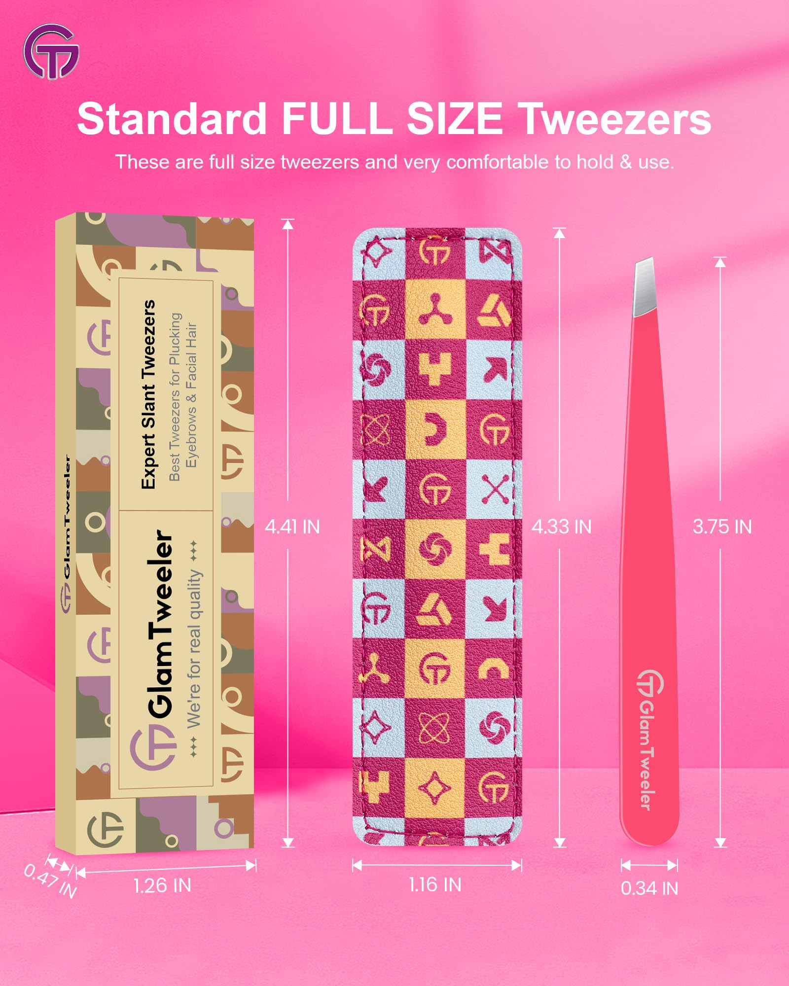 GlamTweeler ergonomic handling improves comfort during grooming.