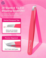 GlamTweeler full-size 3.75-inch tweezers offering a steady grip.