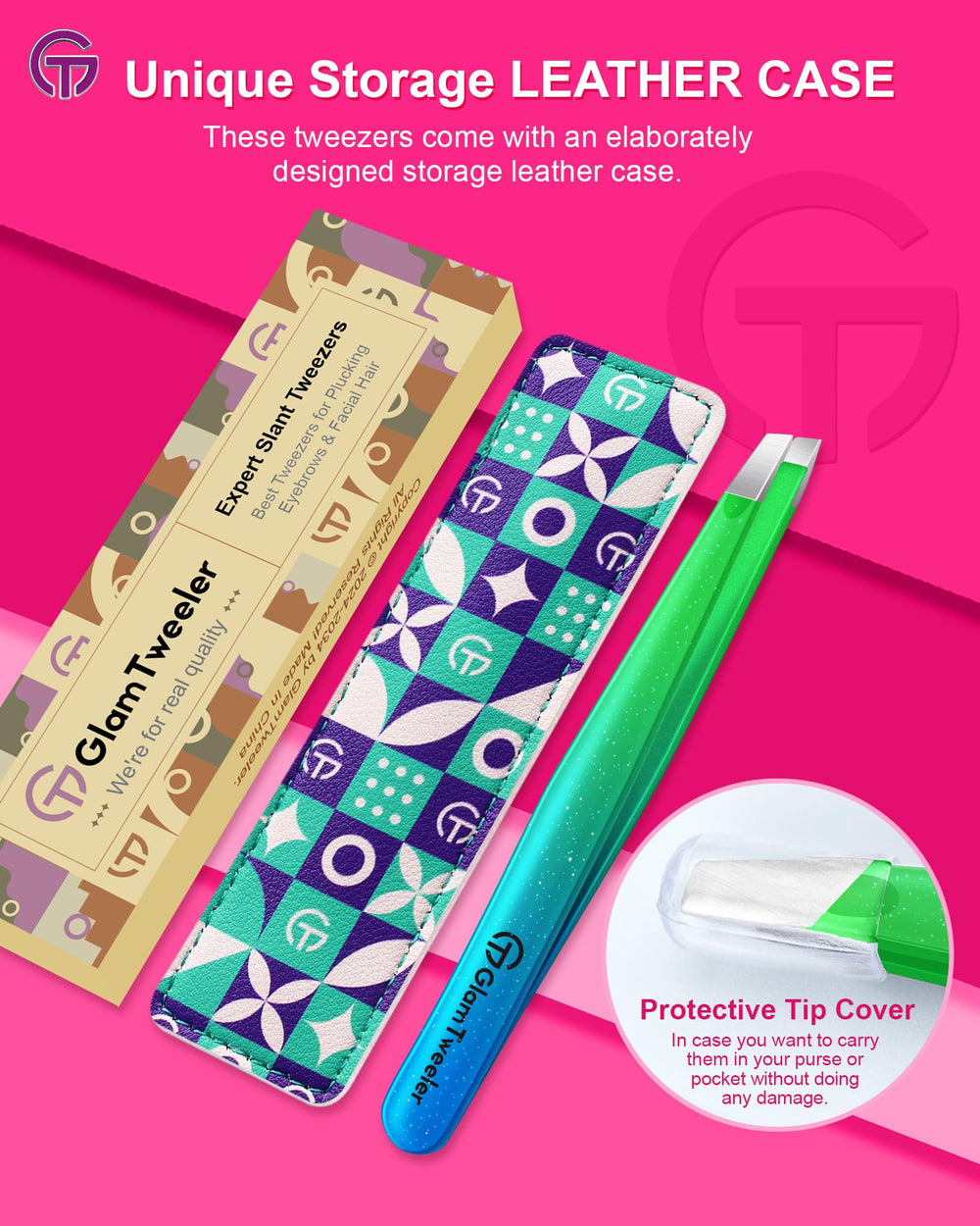 Multi-use grooming tweezers suitable for eyebrows and fine hairs.