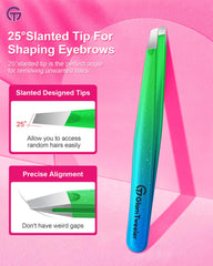 Precision-ground angled tips provide clean grip on fine hairs.