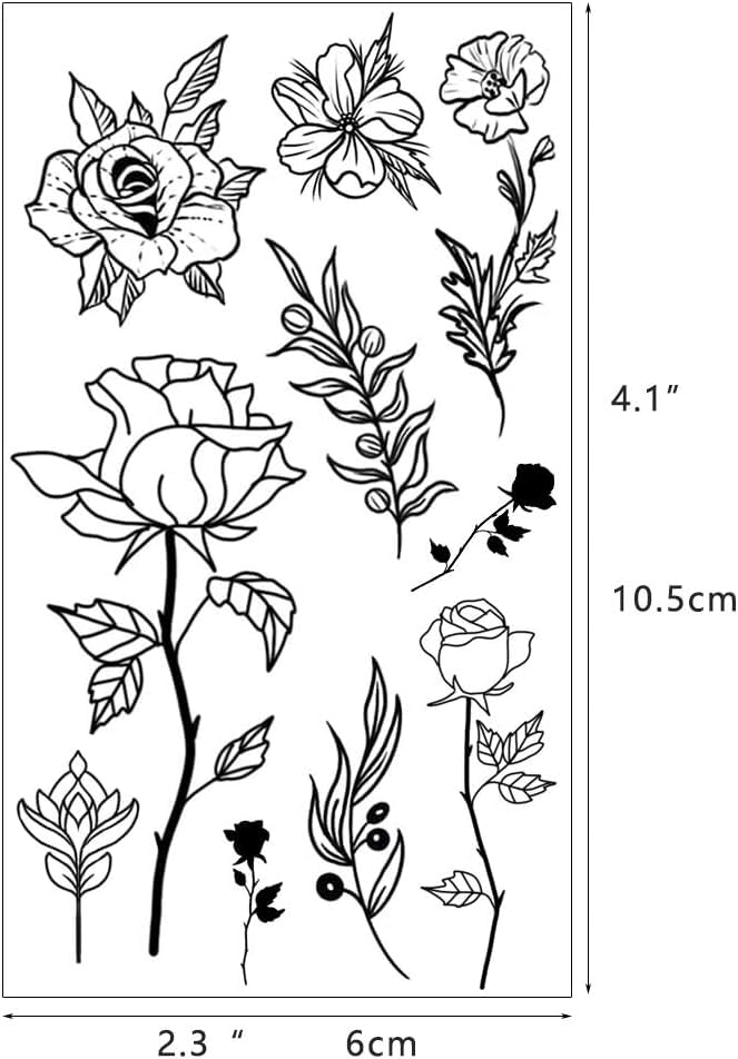 Tatuajes temporales Glaryyears para manos y cara, estilo rápido para eventos.