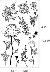Tatuajes temporales Glaryyears para manos y cara, estilo rápido para eventos.