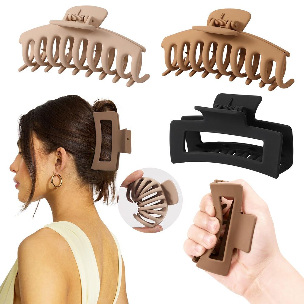 Pinza nube extra grande de Glaudmeiss para cabello denso con sujeción suave.