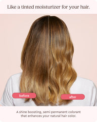Application steps visuals of Glaze Super Gloss on hair
