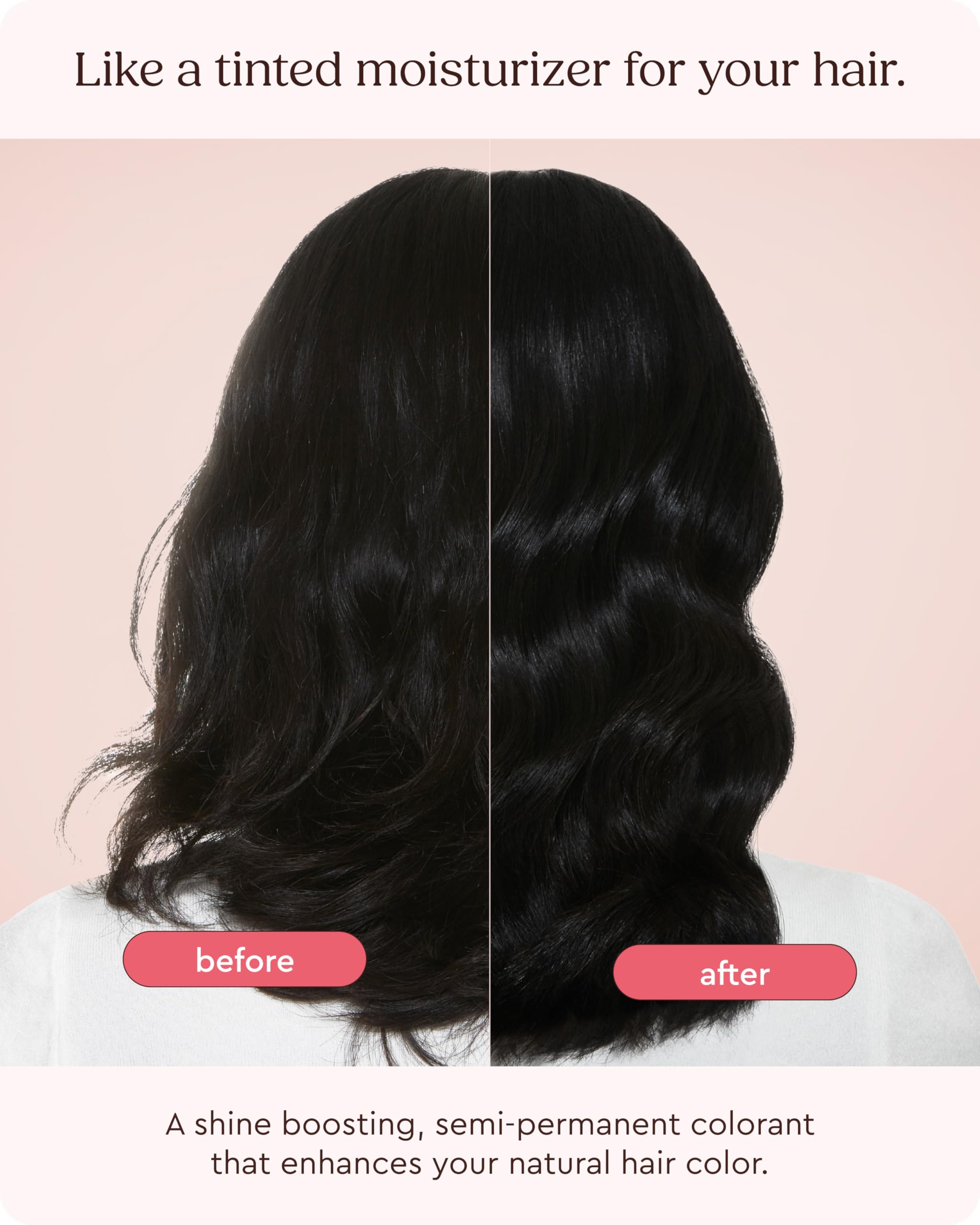 Glaze Supergloss color swatches showing dark Licorice shade for deep hair tones