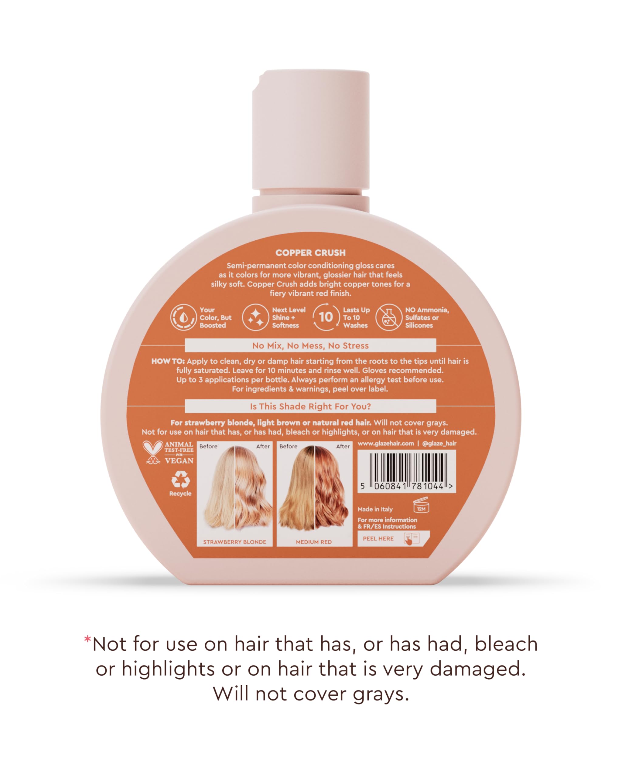 Glaze Supergloss sulfate-free formula supports natural virgin hair.