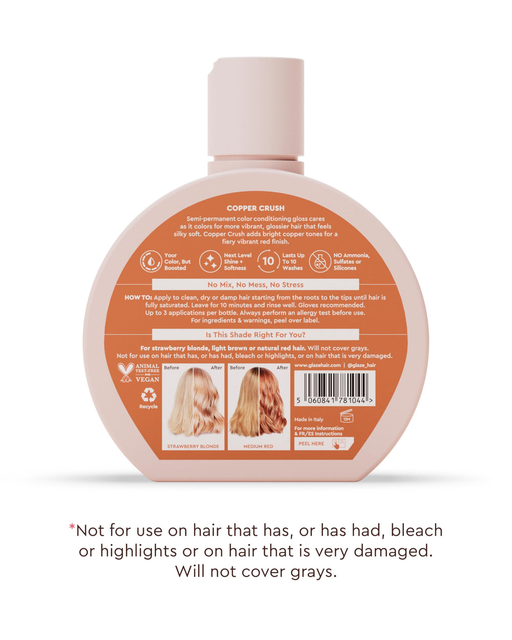 Glaze Supergloss sulfate-free formula supports natural virgin hair.