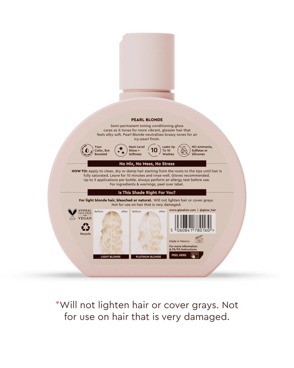 Glaze Supergloss true color payoff leaves rich tone on hair.