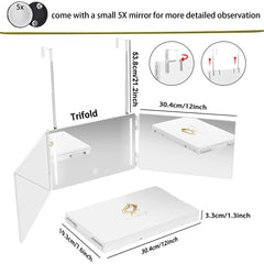 GLDDAO small 5X magnifying mirror for close-up detailing during styling.