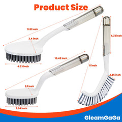Cepillo de baño GleamGaGa con cerdas duras para suciedad resistente