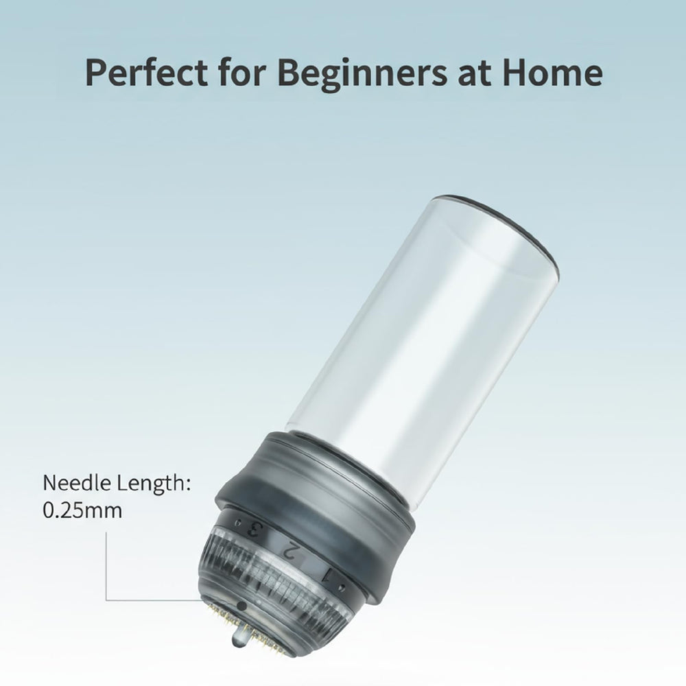 Glemme adjustable serum output with three levels for customization.