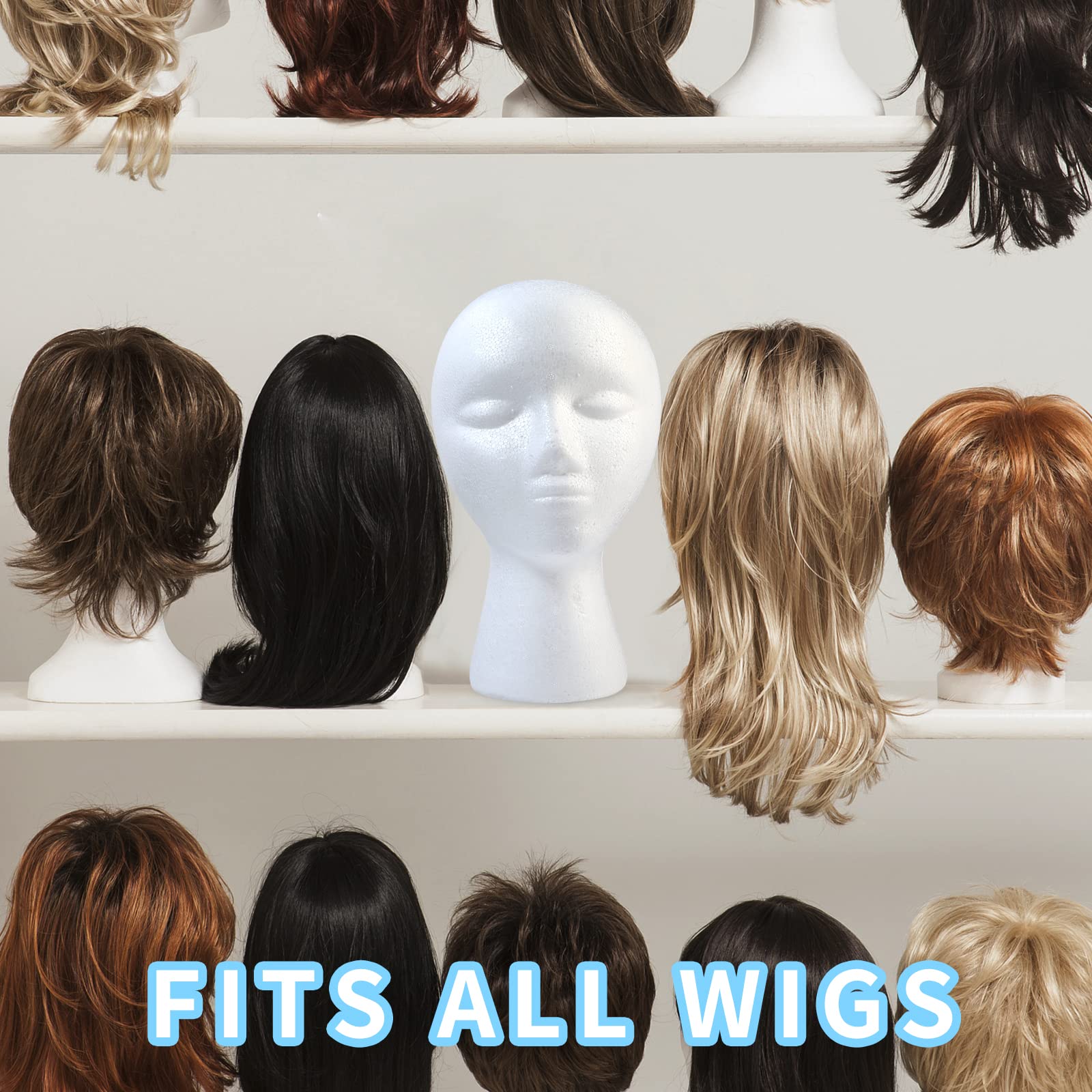 GliSun foam head for makeup practice and art projects.