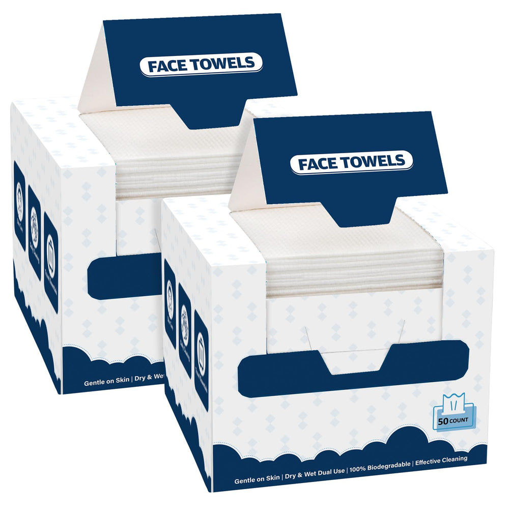 GLIMGLINT Face Towels with two-sided texture for gentle wipe and deeper cleanse.
