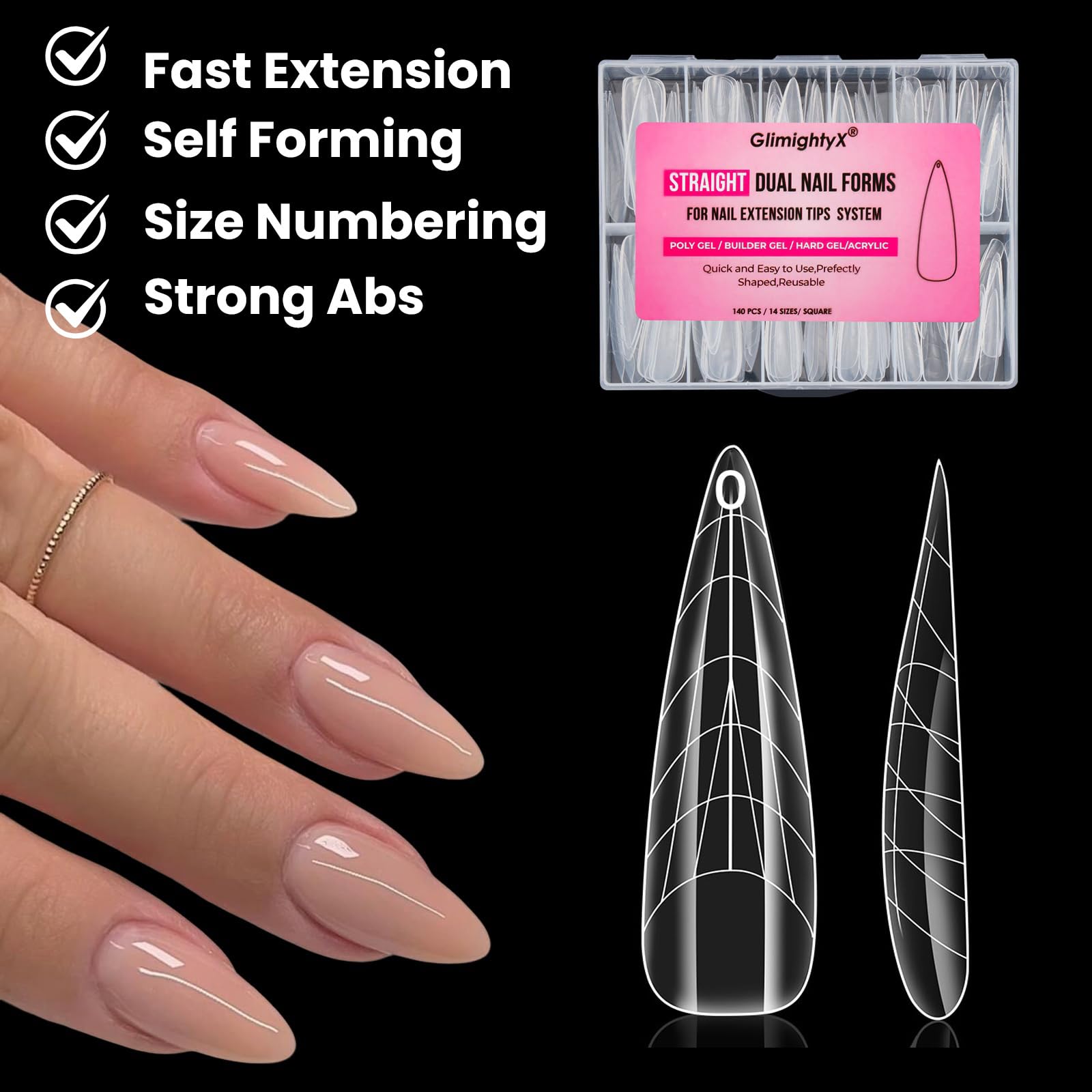 GlimightyX pre-designed French guidelines for easy French tips