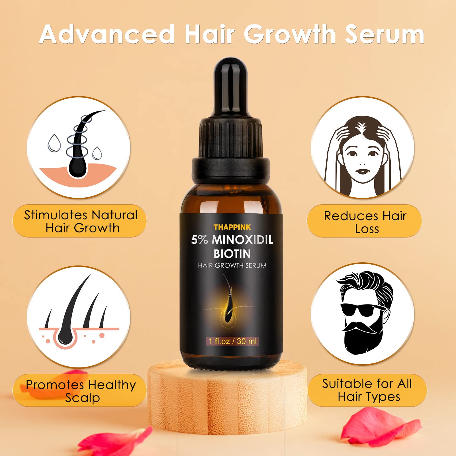 Glemme Minoxidil non-greasy serum ideal for daily use.