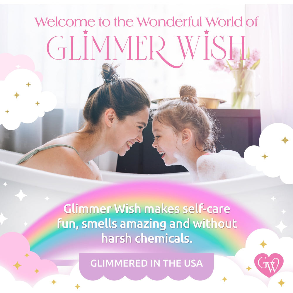 Glimmer Wish: etiqueta con pruebas dermatológicas y sin crueldad animal.