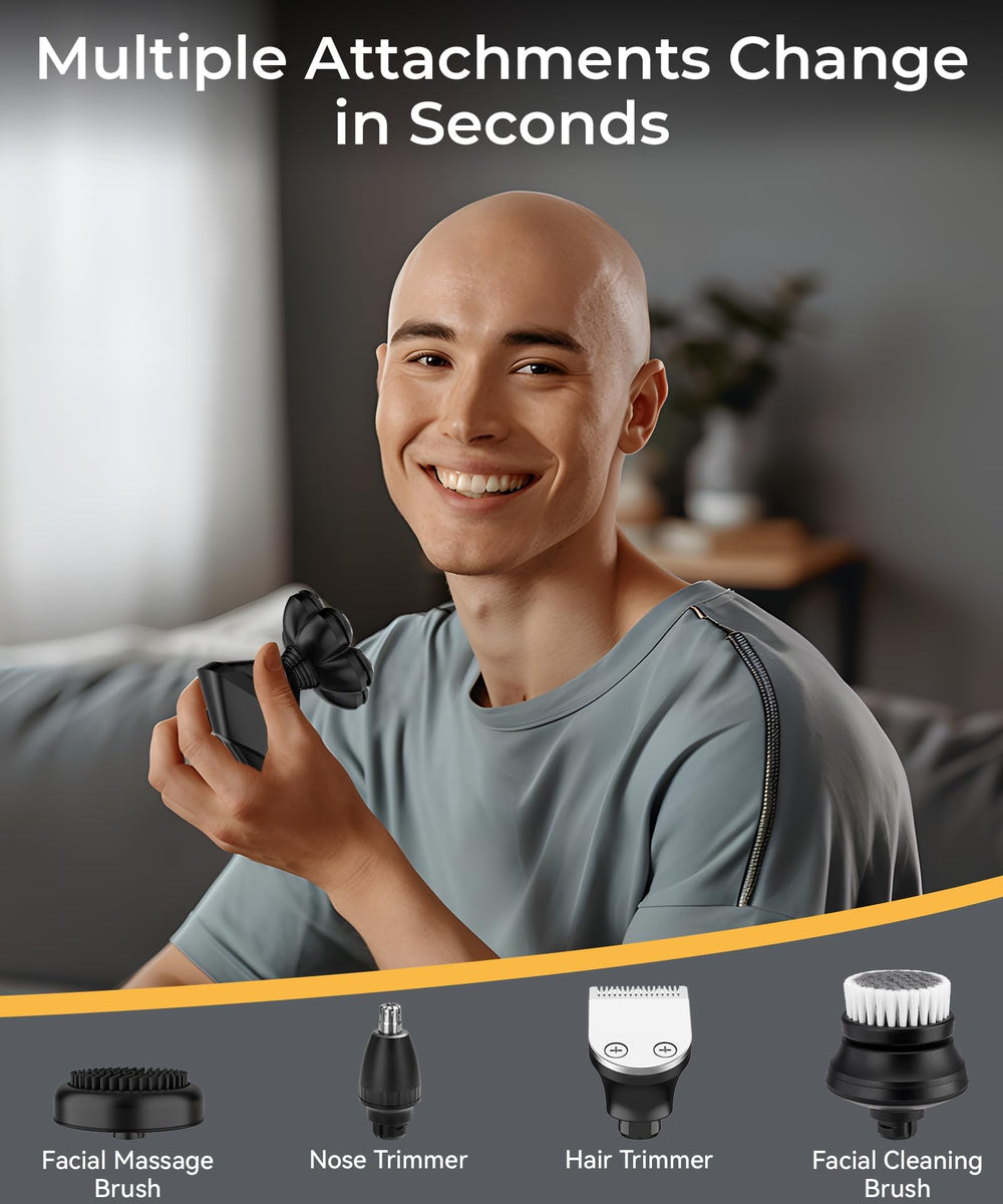 GLLAVA head shaver in use for daily grooming routines.