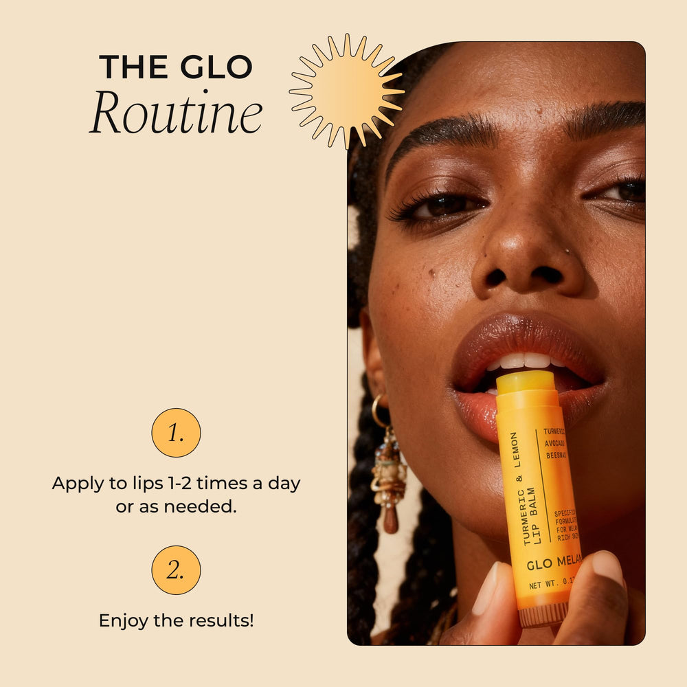 Aroma cítrico suave de limón en el bálsamo de Glo Melanin.
