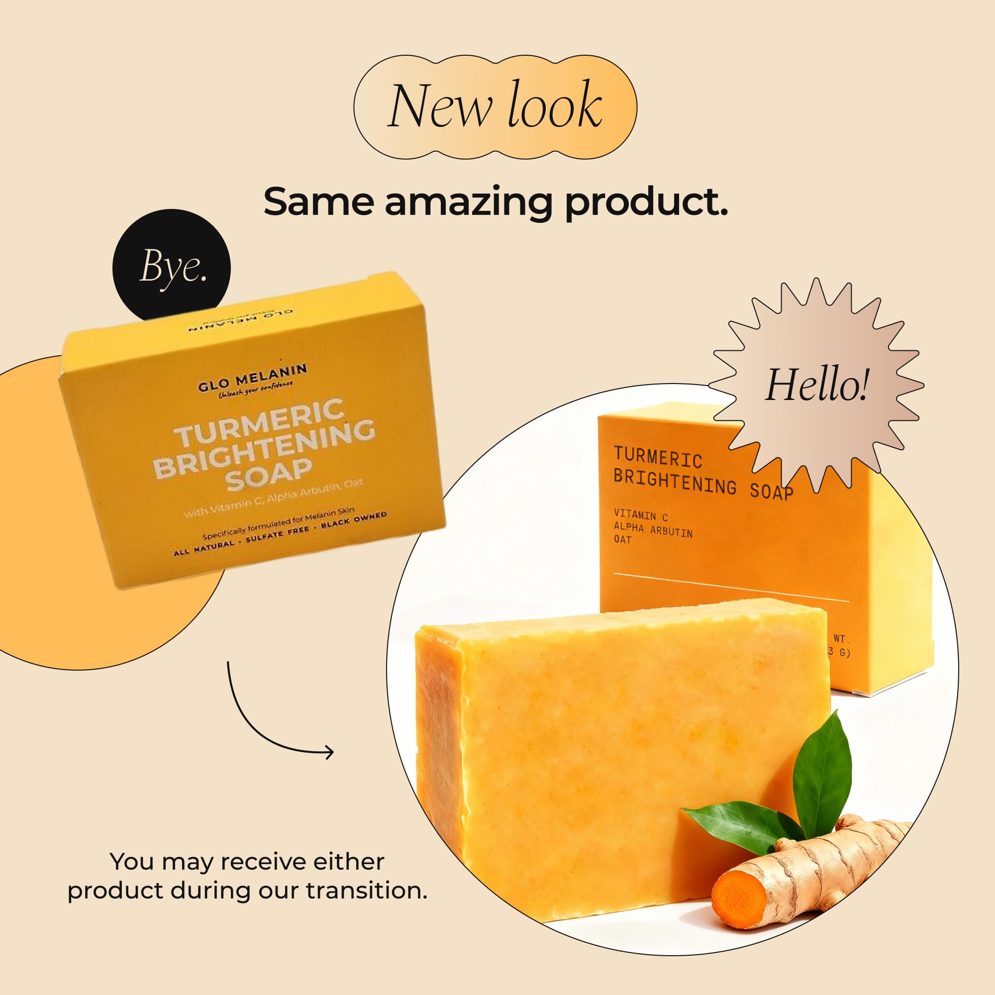 Glo Melanin jabón marca negra, orgullo de empresa dedicada al cuidado de la piel.