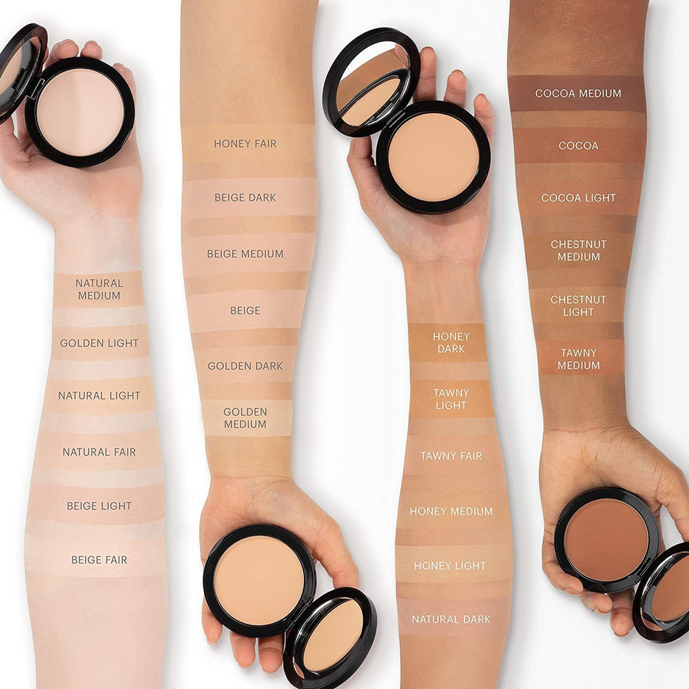 Application with a brush reveals lightweight buildable coverage.