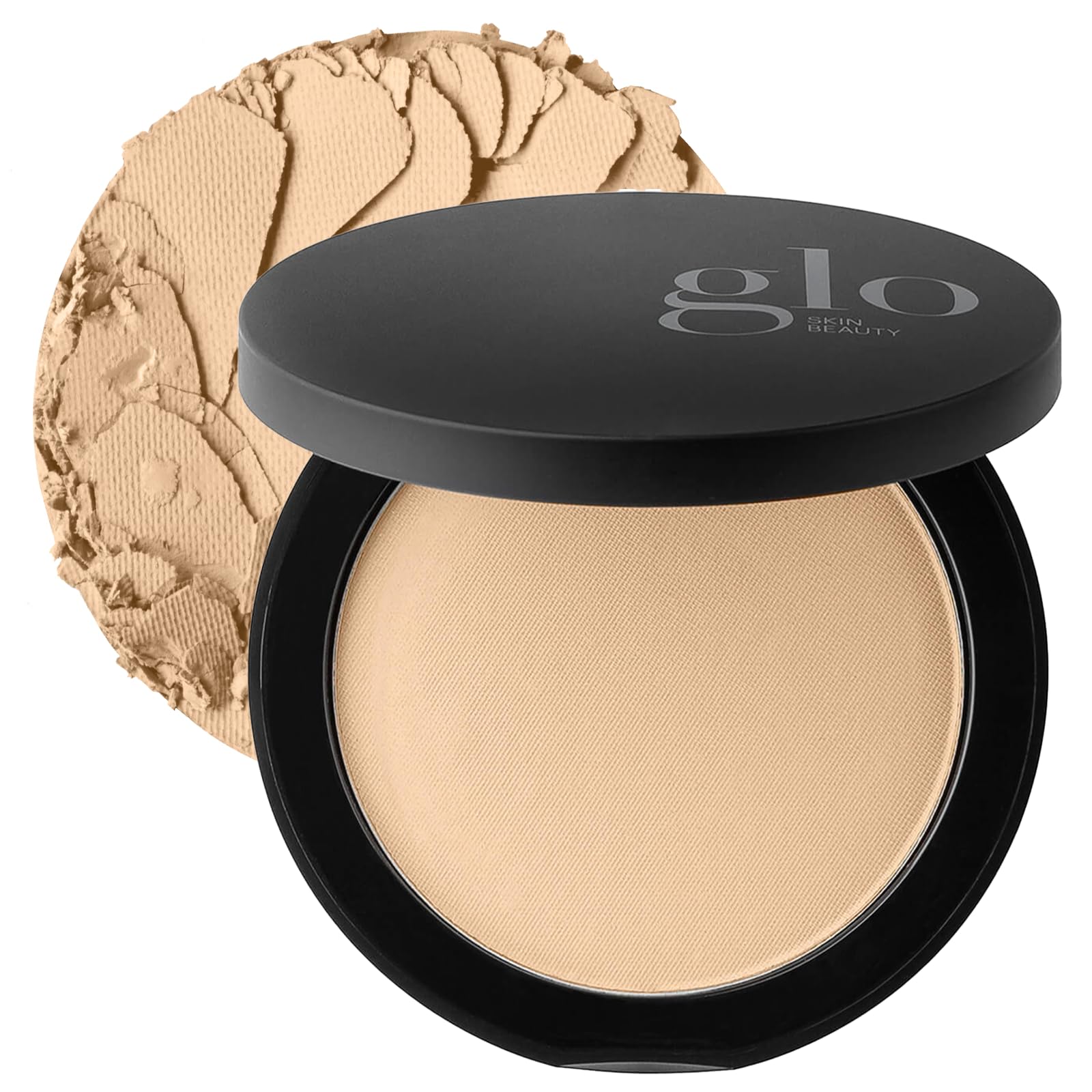 Glo Skin Beauty pressed base compact Golden Medium with a natural second-skin finish.